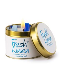Lily-Flame Fresh Linen candle tin